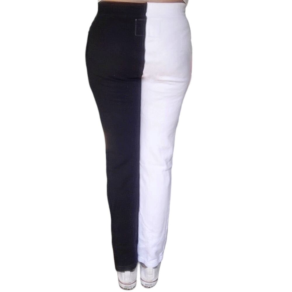 LA DETRESSE The Lovers colorblock athleisure sweatpants two tone joggers XS NEW - Picture 2 of 7